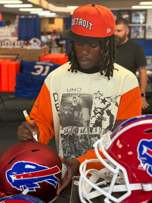 Maxwell Hairston Signed TSE Exclusive Riddell Inaugural Buffalo Bills Full Size Red Speed Replica Helmet with "MAD MAX"