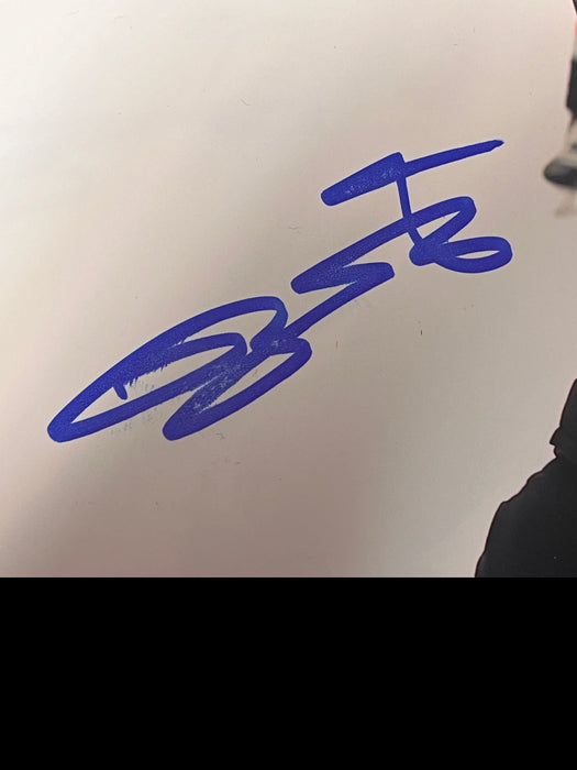 SMUDGED: Bowen Byram Signed Horizontal Goathead Jersey 8x10 Photo (smudged) CLEARANCE TSE Buffalo 