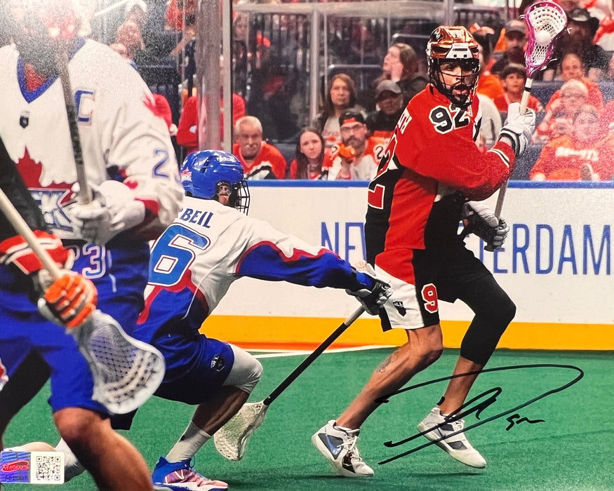 Dhane Smith Signed About to Pass Ball 8x10 Photo Signed Lacrosse Photo TSE Buffalo 