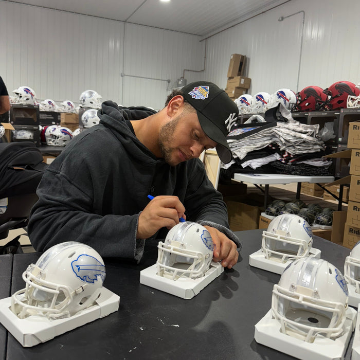 DOORBUSTER: Terrel Bernard Signed Buffalo Bills Rivalries Speed Mini Helmet