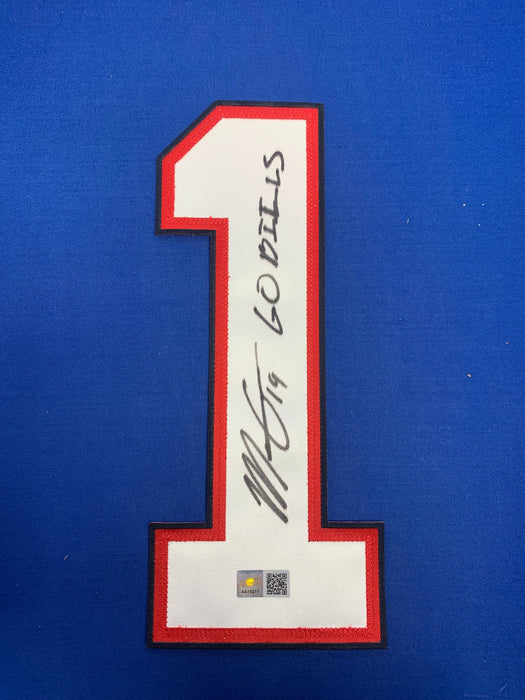 Matt Araiza Signed Jersey Number with "Go Bills" #1 TSE Buffalo 