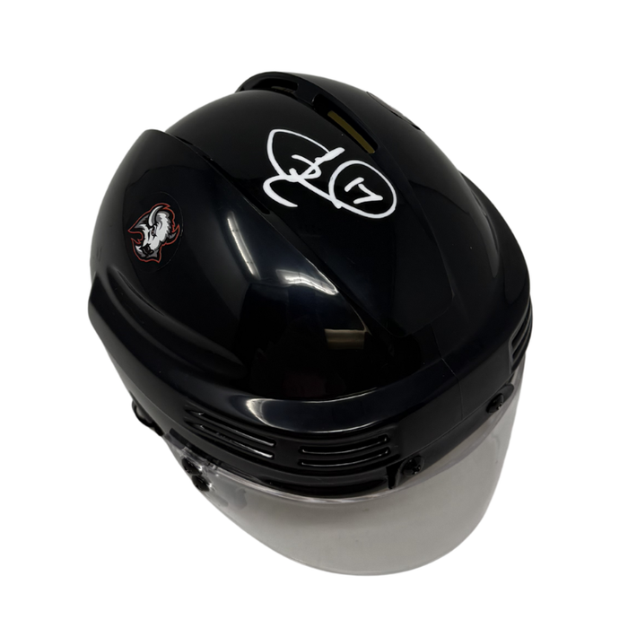 Jason Zucker Signed Buffalo Sabres Black Hockey Mini Helmet