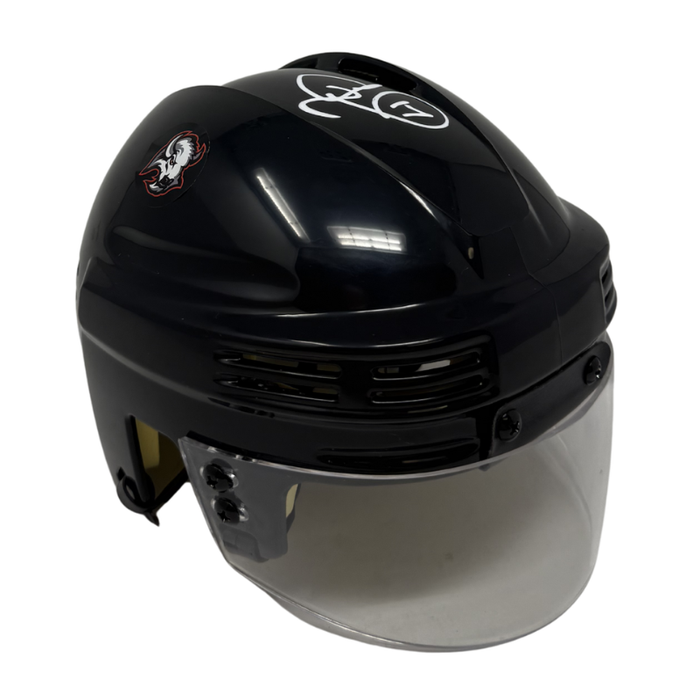 Jason Zucker Signed Buffalo Sabres Black Hockey Mini Helmet