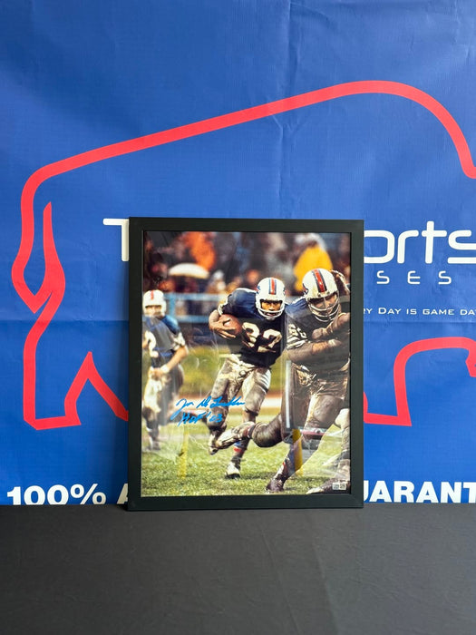 Facebook Auction: Joe DeLamielleure Signed Blocking for OJ Photo with HOF 03 16x20 (Standard Frame)