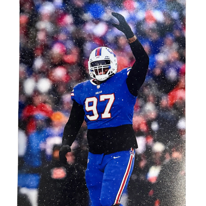 Jordan Phillips Unsigned with Hand Up in Snow 8x10 Photo