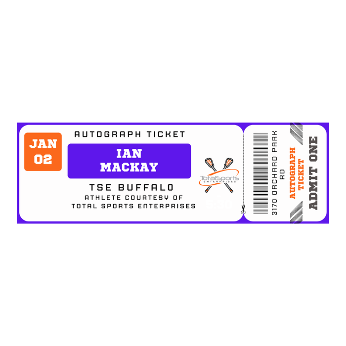 AUTOGRAPH TICKET: Get Any Item of Yours Signed in Person by Ian MacKay