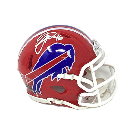 Ja'Marcus Ingram Signed Buffalo Bills Red Throwback Speed Mini Helmet Signed Mini Helmets TSE Buffalo 