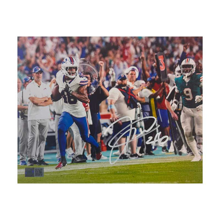 Ja'Marcus Ingram Signed Running Down Sideline 8x10 Photo