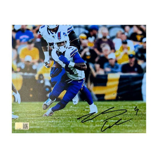 James Cook Signed Run vs Steelers 8x10 Photo Signed Photos TSE Buffalo 