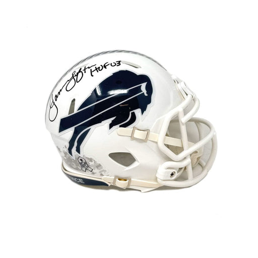 James Lofton Signed Buffalo Bills 2024 Salute to Service Speed Mini Helmet with HOF '03 Signed Mini Helmets TSE Buffalo 