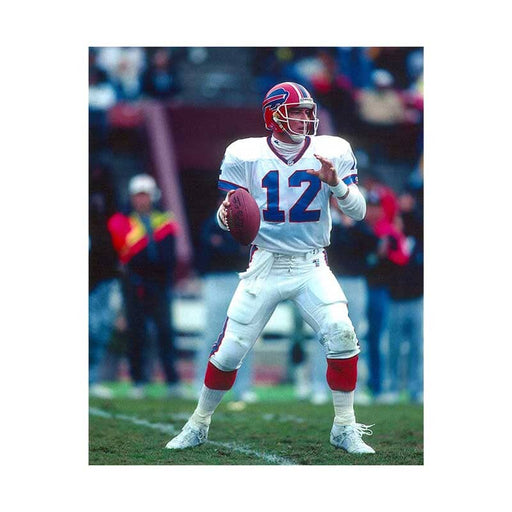 PRE-SALE: Jim Kelly Signed About to Throw in White Photo PRE-SALE TSE Buffalo 