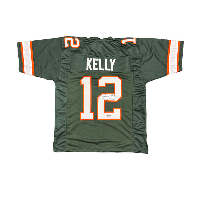 DOORBUSTER: Jim Kelly Signed Pro-Style Green College Jersey