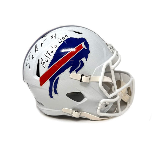 Joe Andreessen Signed Buffalo Bills Full Size 2021 Speed Replica Helmet with Buffalo Joe Signed Full Size Helmets TSE Buffalo 