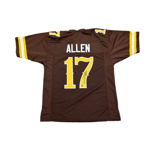 Josh Allen Signed Custom Brown Wyoming Jersey Signed Jerseys TSE Buffalo 