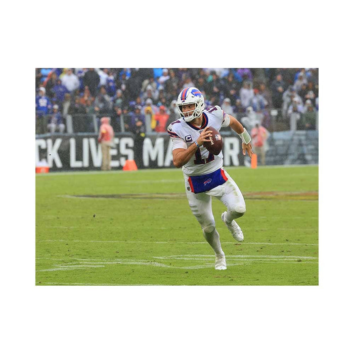 PRE-SALE: Josh Allen Signed Ball in One Hand in White Photo PRE-SALE TSE Buffalo 