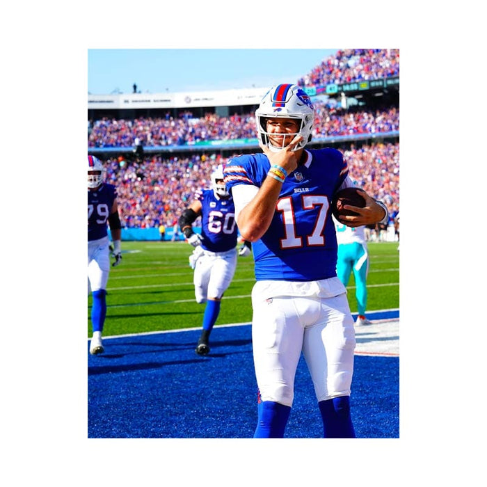 PRE-SALE: Josh Allen Signed Thinking Emoji Photo PRE-SALE TSE Buffalo 