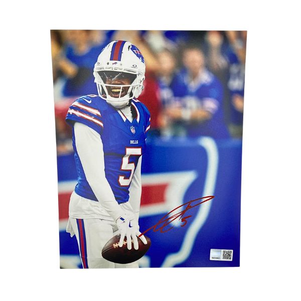Joshua Palmer Signed Smiling Celebration in Blue Photo