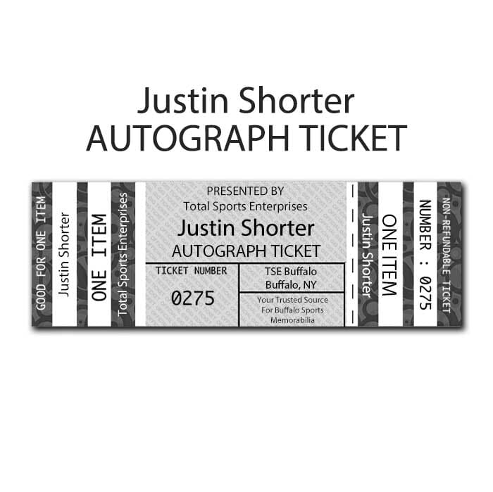 AUTOGRAPH TICKET: Get Any Item of Yours Signed in Person by Justin Shorter PRE-SALE TSE Buffalo 