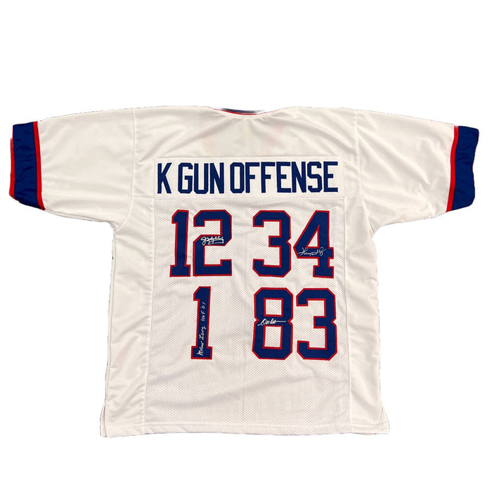 K-Gun Offense Signed Custom White Football Jersey