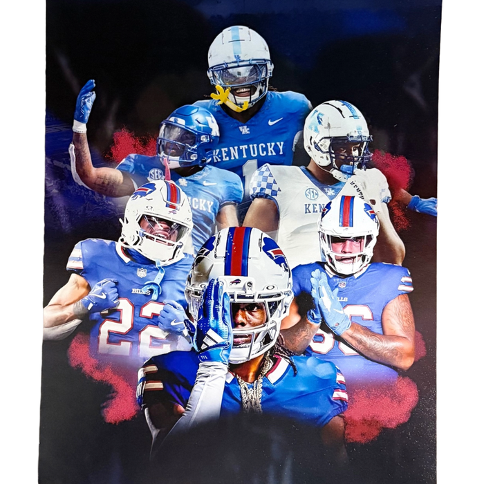 Deone Walker, Ray Davis and Maxwell Hairston Unsigned Kentucky Colorburst 8x10 Photo