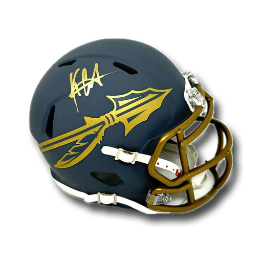 Keon Coleman Signed Florida State Slate Speed Mini Helmet Signed Mini Helmets TSE Buffalo 