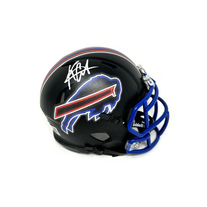 Keon Coleman Signed Custom Neon Lights Speed Mini Helmet Signed Mini Helmets TSE Buffalo 