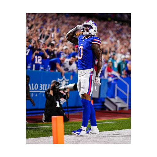 PRE-SALE: Keon Coleman Signed One Arm Flex Photo PRE-SALE TSE Buffalo 