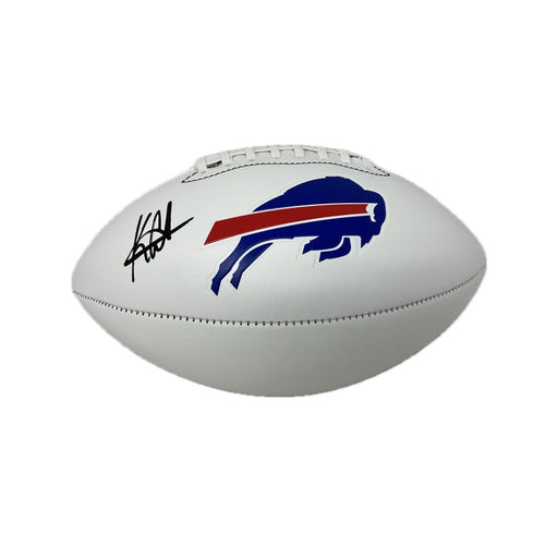 Keon Coleman Signed Buffalo Bills White Logo Football Signed Footballs TSE Buffalo 