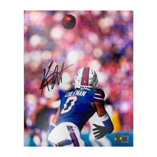 Keon Coleman Signed Waiting for Football Photo Signed Photos TSE Buffalo 