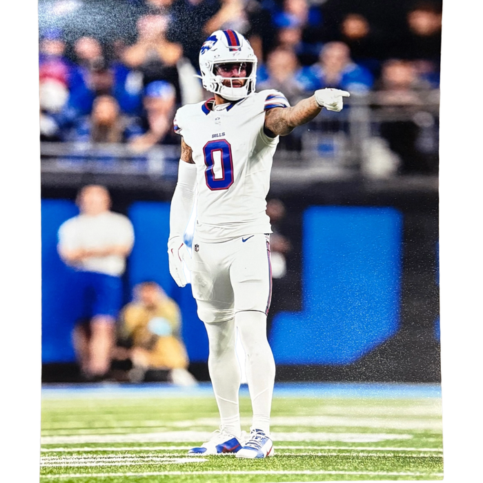 Keon Coleman Unsigned Pointing in White 8x10 Photo
