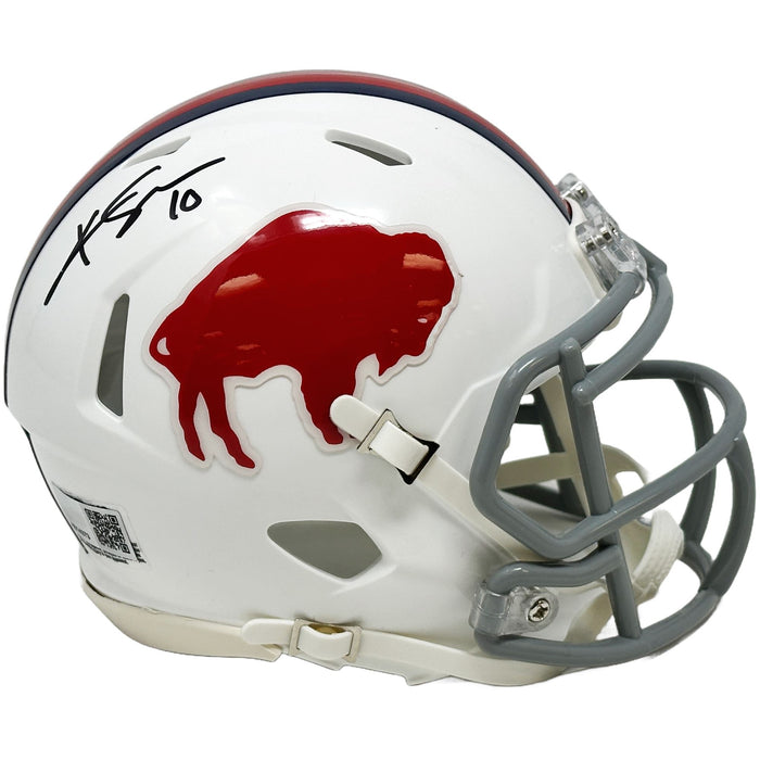 Khalil Shakir Signed Buffalo Bills Standing Buffalo Speed Mini Helmet Signed Mini Helmets TSE Buffalo 