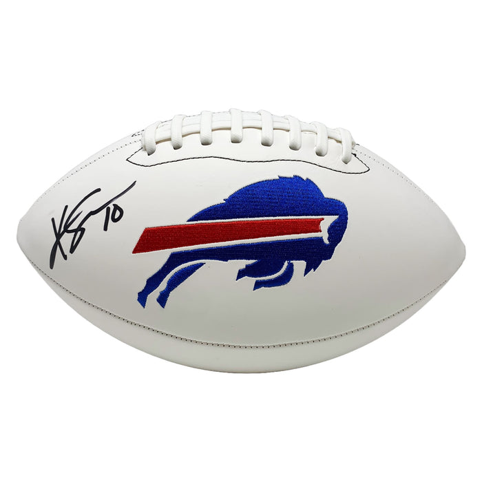 Khalil Shakir Signed Buffalo Bills White Logo Football Signed Footballs TSE Buffalo 