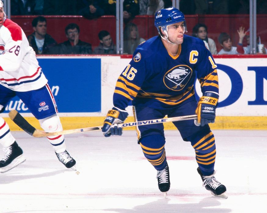 PRE-SALE: Pat LaFontaine Signed Skating vs. Montreal Photo