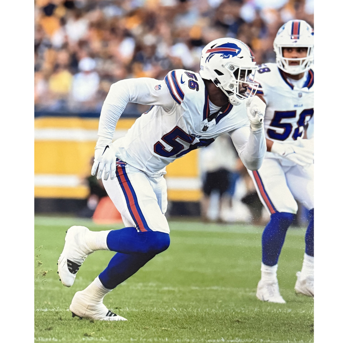 Leonard Floyd Unsigned Running in White 8x10 Photo