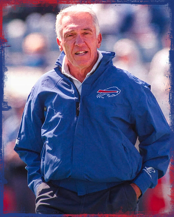 PRE-SALE: Marv Levy Signed Hands in Pocket Photo (Looking at Camera) with HOF '01