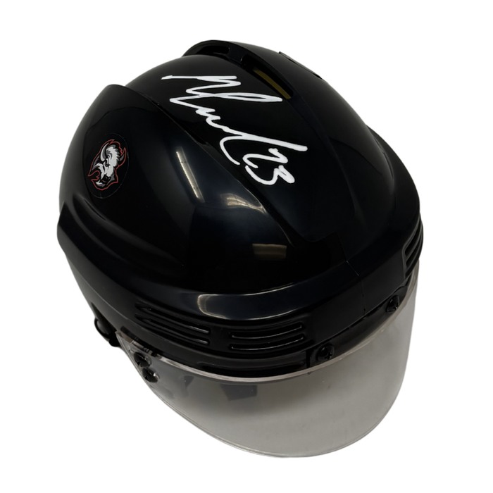 Mattias Samuelsson Signed Buffalo Sabres Black Hockey Mini Helmet