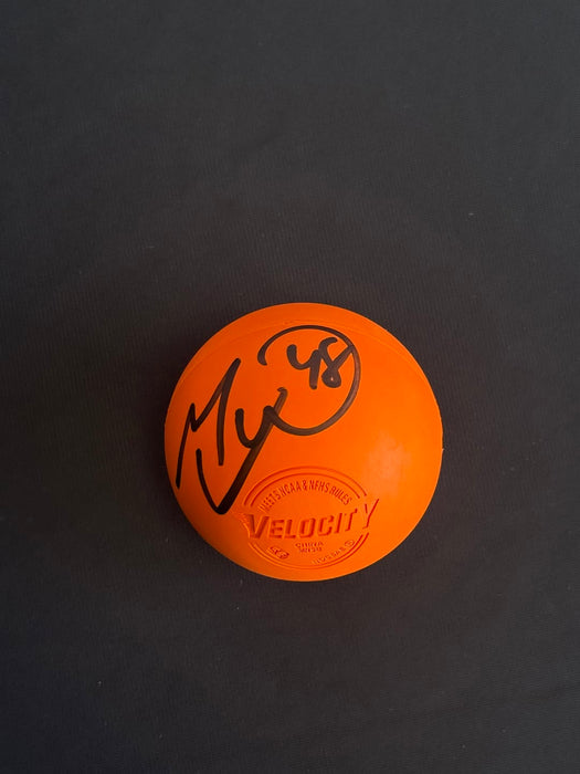 Facebook Auction: Matt Vinc Signed Orange Lacrosse Ball