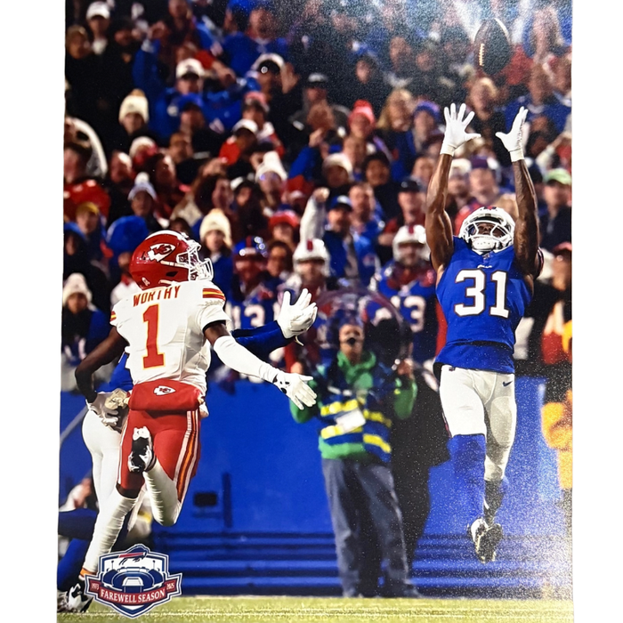 Maxwell Hairston Unsigned Chiefs Interception Vertical 8x10 Photo