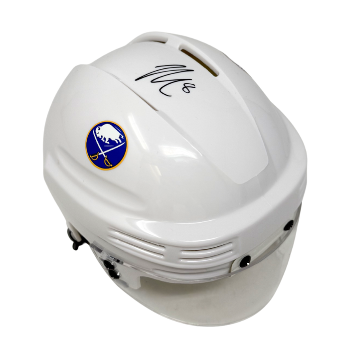 Michael Kesselring Signed Buffalo Sabres White Hockey Mini Helmet