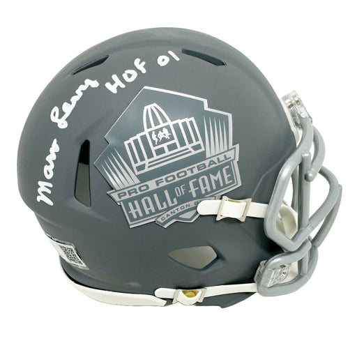 Marv Levy Signed HOF Slate Speed Mini Helmet with HOF '01 Signed Mini Helmets TSE Buffalo 