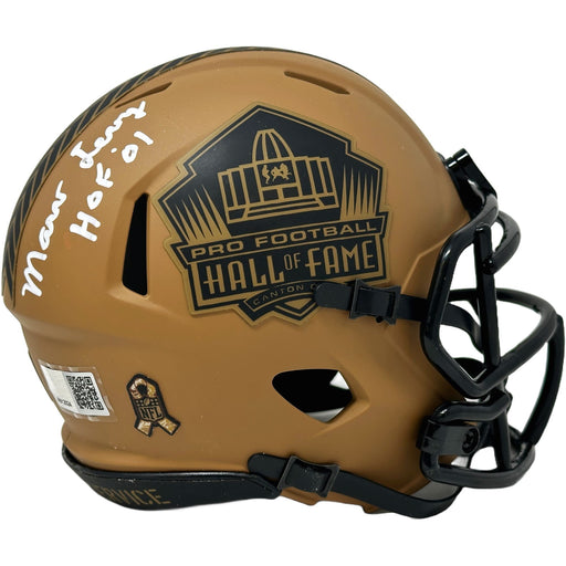 Marv Levy Signed Buffalo Bills 2023 HOF Salute to Service Speed Mini Helmet with HOF '01 Signed Mini Helmets TSE Buffalo 