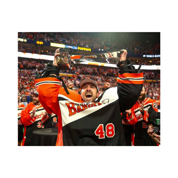 PRE-SALE: Matt Vinc Signed Holding NLL Trophy Horizontal Photo PRE-SALE TSE Buffalo 