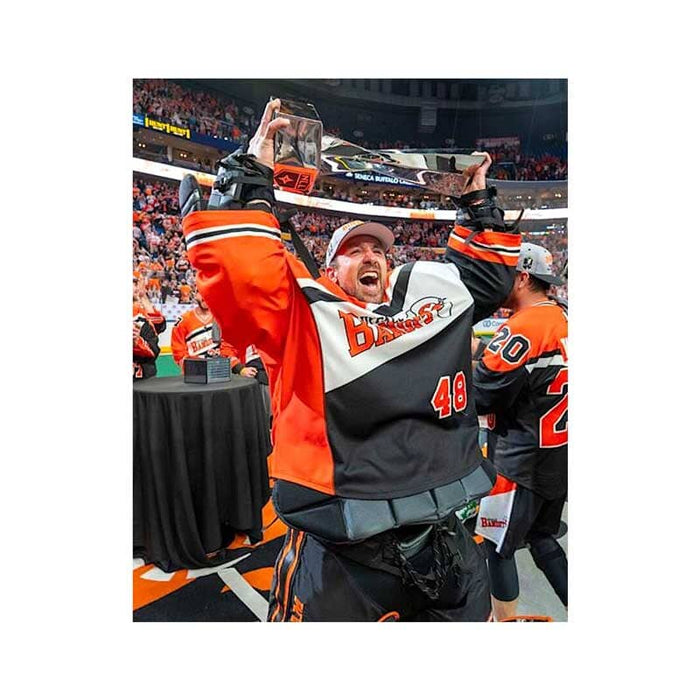 PRE-SALE: Matt Vinc Signed Holding NLL Trophy Vertical Photo PRE-SALE TSE Buffalo 