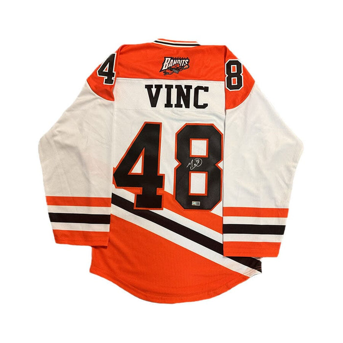 Matt Vinc Signed Buffalo Bandits White ProJoy Jersey Signed Jerseys TSE Buffalo 