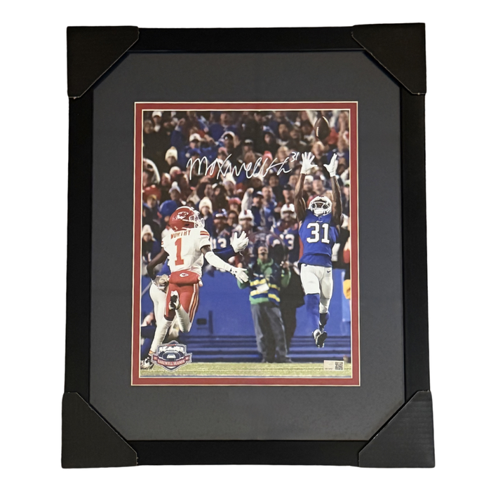 Maxwell Hairston First Career Interception Signed 11x14 Photo Professionally Framed