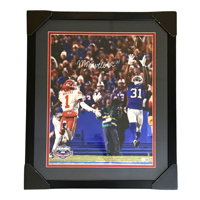 Maxwell Hairston Signed First Career Interception 16x20 Photo Professionally Framed