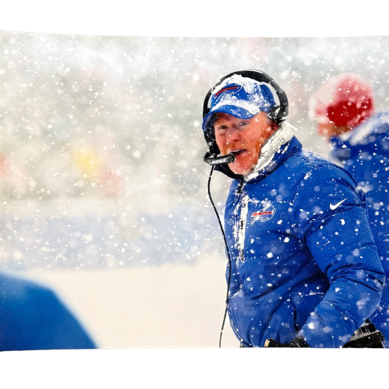 Sean McDermott Unsigned In Snow 8x10 Photo — TSE Buffalo