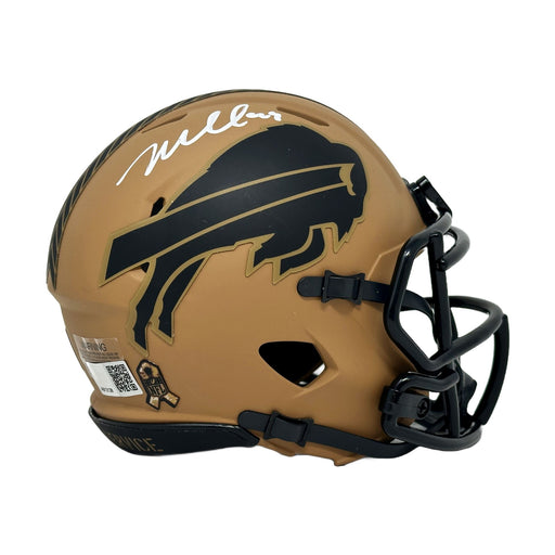Micah Hyde Signed Buffalo Bills 2023 Salute to Service Speed Mini Helmet Signed Mini Helmets TSE Buffalo 