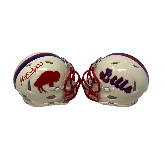 Michael Hoecht Signed Buffalo Bills Retro Speed Mini Helmet