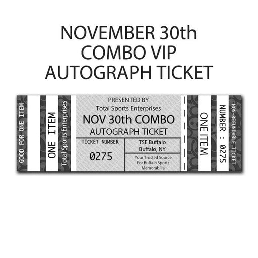 NOV 30th AUTOGRAPH COMBO TICKET: Get Any Item of Yours Signed in Person by Williams, JOhnson, Bernard, Ingram PRE-SALE TSE Buffalo 